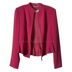 MaxMara • Hot Pink Peplum Jacket • Italy